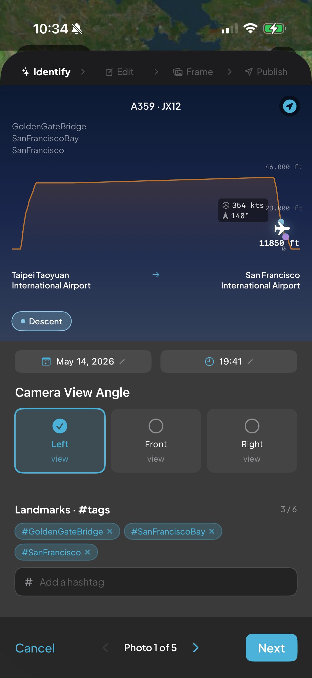 Auto-identified flight data