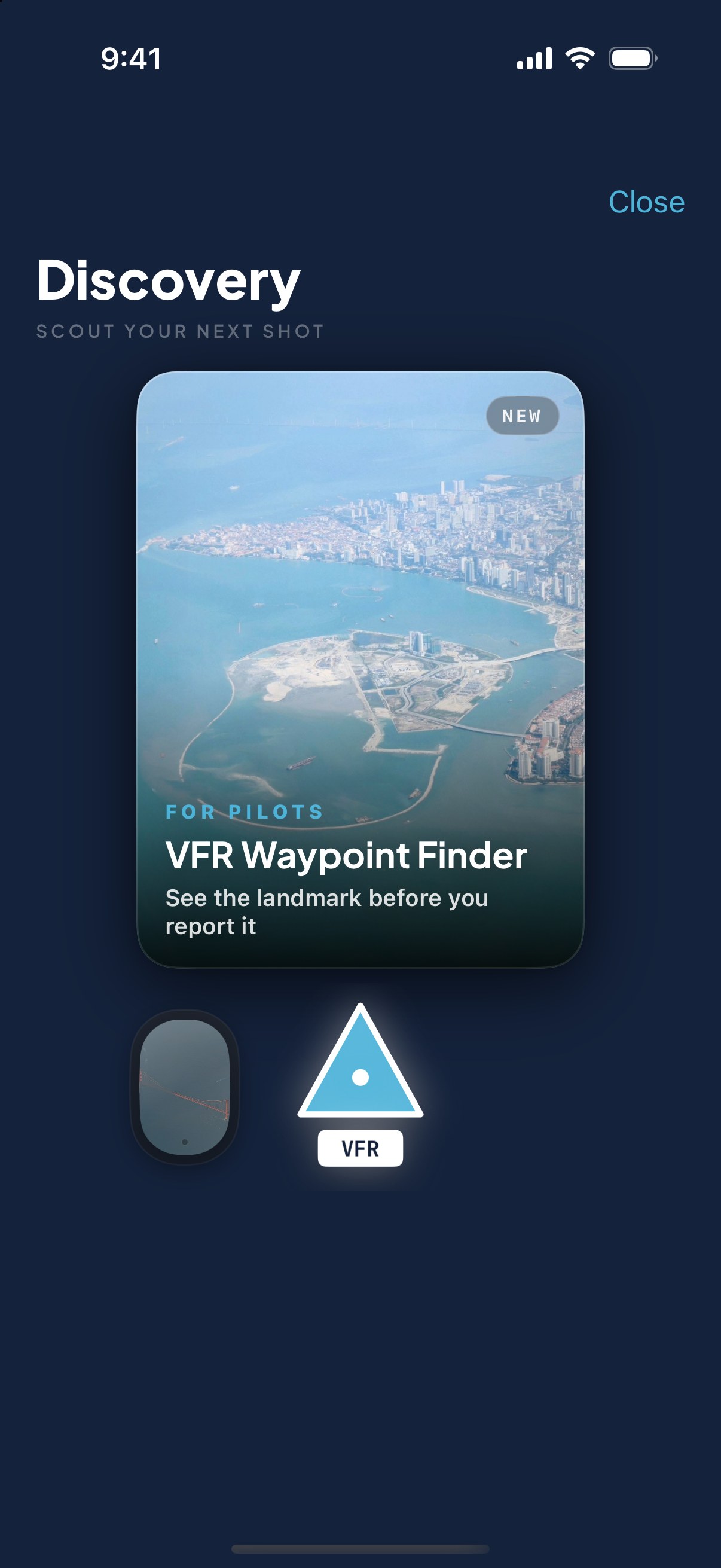 VFR Waypoint Finder in Discovery
